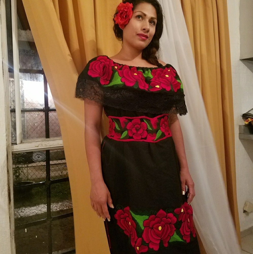 SOLD* Mexican Embroidered Dress_Belt CRAZY SALE! - Picture 7 of 8